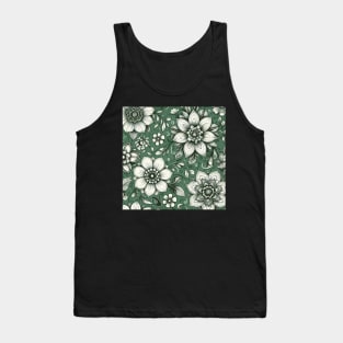 White Flowers Tank Top